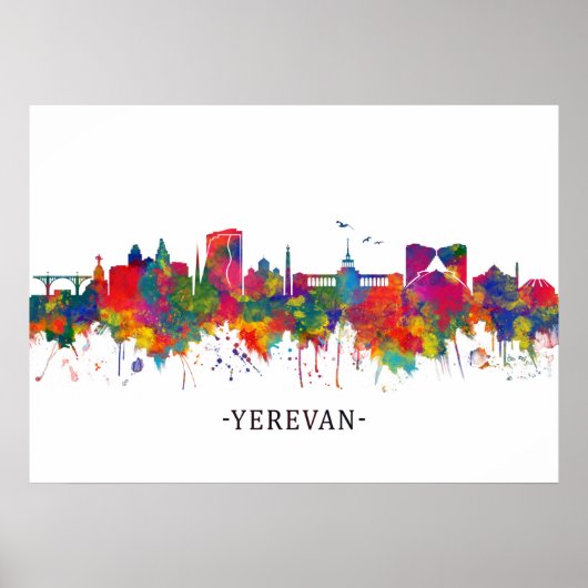 Poster Yerevan Armenia Skyline (Devant)