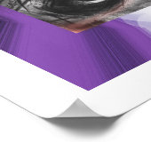 Poster Yeux art violet (Coin)