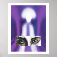 Yeux art violet