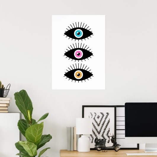 Poster Yeux Bauhaus (Bureau à domicile)