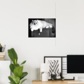 Poster Yeux bleus, (Bureau à domicile)