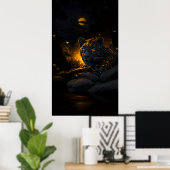 Poster Yeux de braise de la nuit (Bureau à domicile)