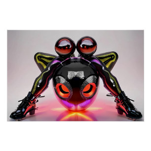 Poster Yeux de chats haute cuisse