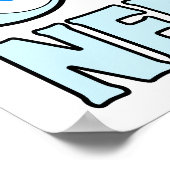 Poster Yeux de dessin avec lunettes NERD (Coin)