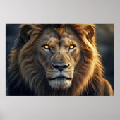 Poster Yeux de Feu du Roi de la Jungle (Devant)
