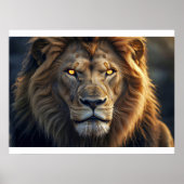 Poster Yeux de Feu du Roi de la Jungle (Devant)