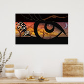 Poster yeux de hibou (Cuisine)