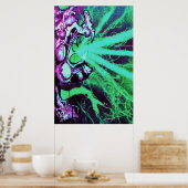 Poster Yeux de laser extraterrestre avec langue de reptil (Cuisine)