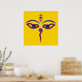 Poster Yeux de sagesse de Bouddha - Les yeux du temple Bo (Cuisine)