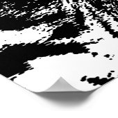 Poster Yeux de tigre de Sumatra noir et blanc (Coin)