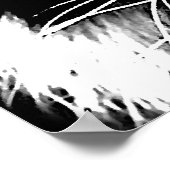 Poster Yeux de tigres noirs et blancs (Coin)