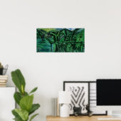 POSTER YEUX ÉMERAUDES (Bureau à domicile)