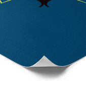 Poster Yeux Étranges Avec Double Fleur Iris Mandala (Coin)