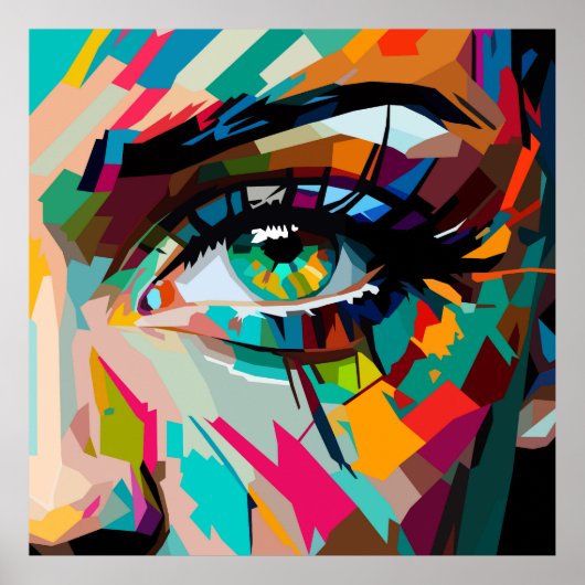 Poster Yeux Pop art (Devant)
