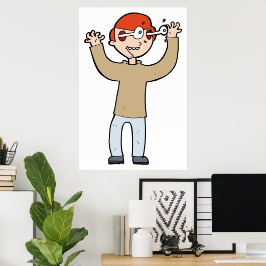 Poster Yeux qui s'échappent (Bureau à domicile)