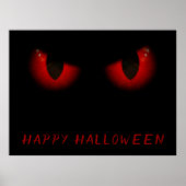 Poster Yeux rouge d'Halloween effrayant (Devant)