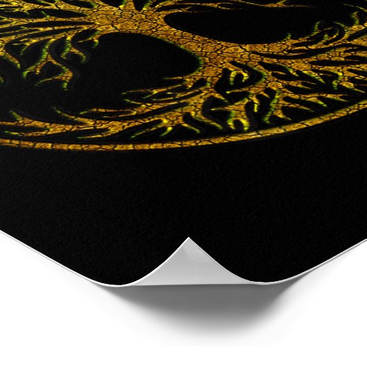 Poster Yggdrasil, Arbre Celtique De La Vie, Mythologie No (Coin)