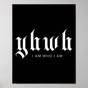 Poster Yhwh Christian Streetwear Esthétique Bible Scriptu