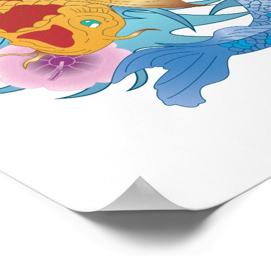 Poster Yin et Yang Koi (Coin)