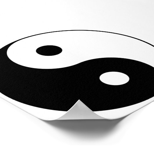 Poster Yin_Yang2 noir et blanc (Coin)