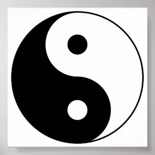 Poster Yin_Yang2 noir et blanc