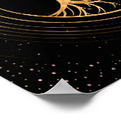 Poster Yin Yang Arbre de vie - Fluorite et or (Coin)