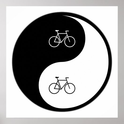 Poster Yin Yang Bicycling (Devant)