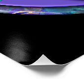 Poster Yin Yang bleu et violet (Coin)