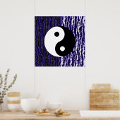 Poster Yin Yang Blue Tranquillité Zen Energy (Cuisine)