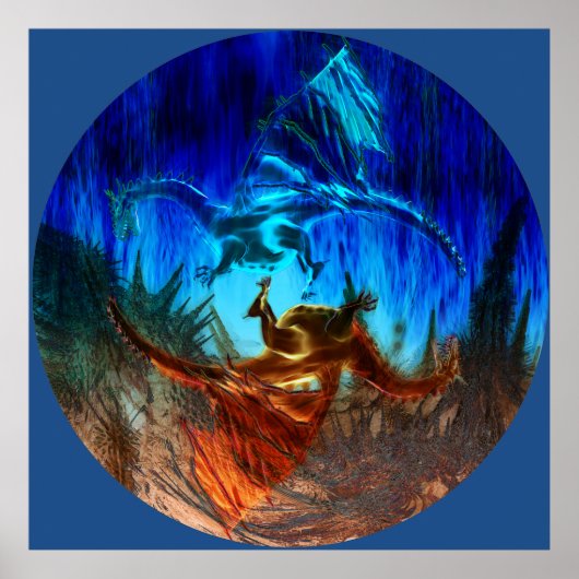 Poster Yin Yang Dragons (Devant)