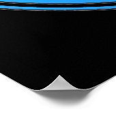 Poster Yin Yang Dragons, bleu et noir (Coin)