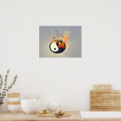 Poster Yin Yang en feu (Cuisine)