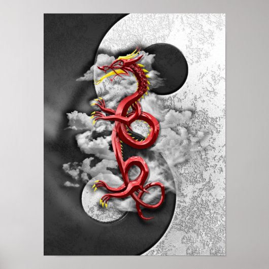 Poster Yin Yang Et Dragon (Devant)