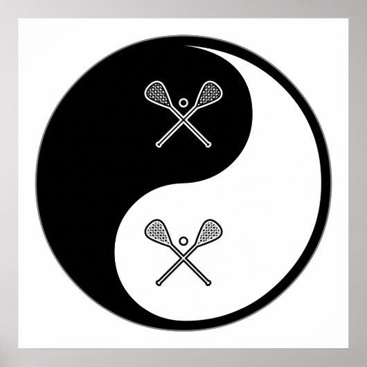 Poster Yin Yang Lacrosse (Devant)