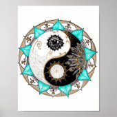 Poster Yin Yang Mandala (Devant)