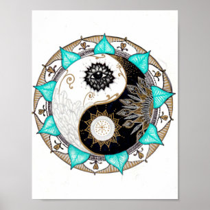 Poster Yin Yang Mandala