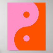 Poster Yin Yang Rose Et Orange (Devant)