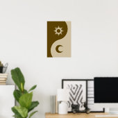Poster Yin-yang soleil et lune (Bureau à domicile)