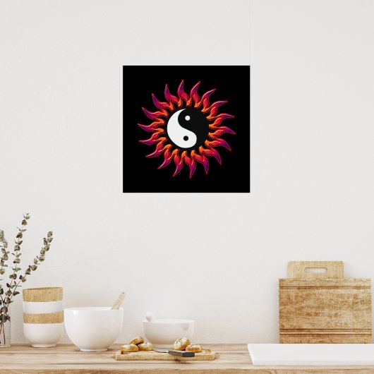 Poster Yin Yang Sun flamboyant (Cuisine)