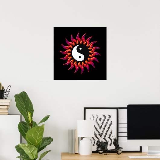 Poster Yin Yang Sun flamboyant (Bureau à domicile)
