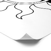 Poster Yin Yang symbole soleil (Coin)