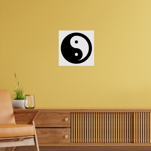 Poster Ying Yang noir et blanc (Salon 2)