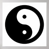 Poster Ying Yang noir et blanc (Devant)