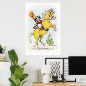 Poster Yippee ! Cowboy Racoon sur son cheval Imprimer (Bureau à domicile)