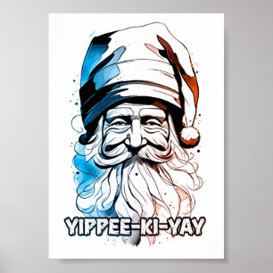 Poster Yippee Ki Yay Funny Citation de Noël Pop Culture