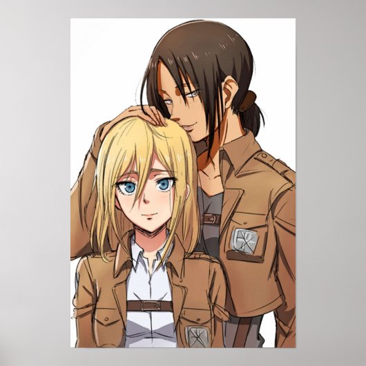 Poster Ymir Christa Shingeki et Kyojin attaquent Titan (Devant)