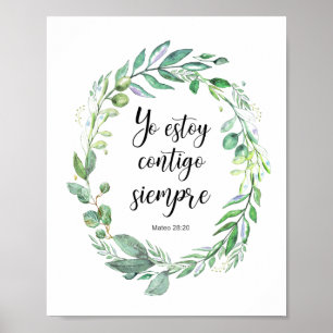 Poster Yo estoy contigo siempre - verset de la bible espa