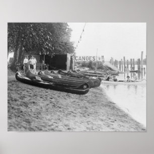 Poster Yocum Canoe House, Arlington Beach Park