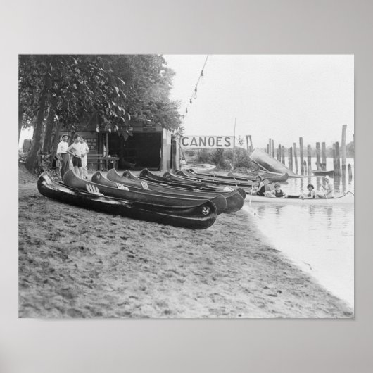 Poster Yocum Canoe House, Arlington Beach Park (Devant)