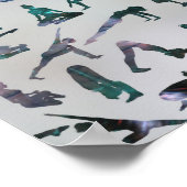 Poster Yoga Asanas / Poses motif Labradorite sur perle (Coin)